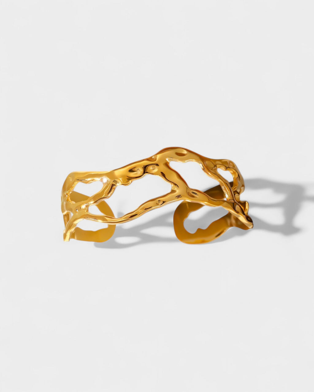 Sculpted Gold Cuff Bracelet