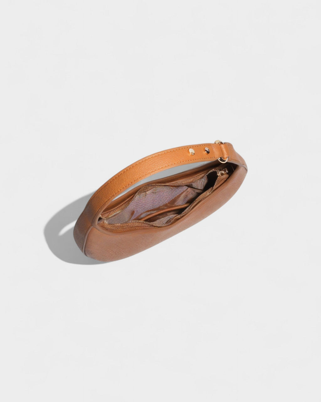 BELVIA Faux Leather Crescent Bag