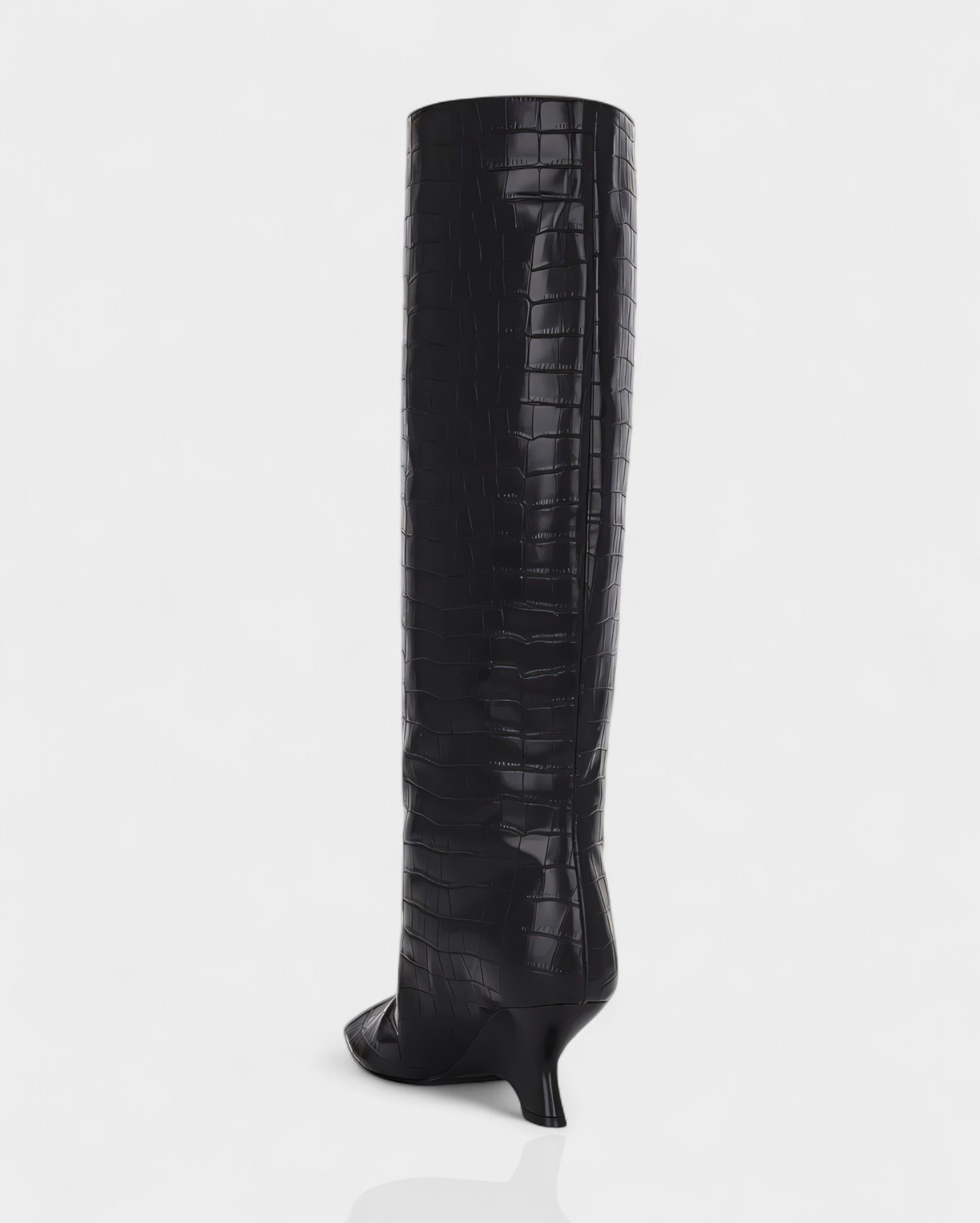 HELIRA Peep Toe Wedge Knee High Boots
