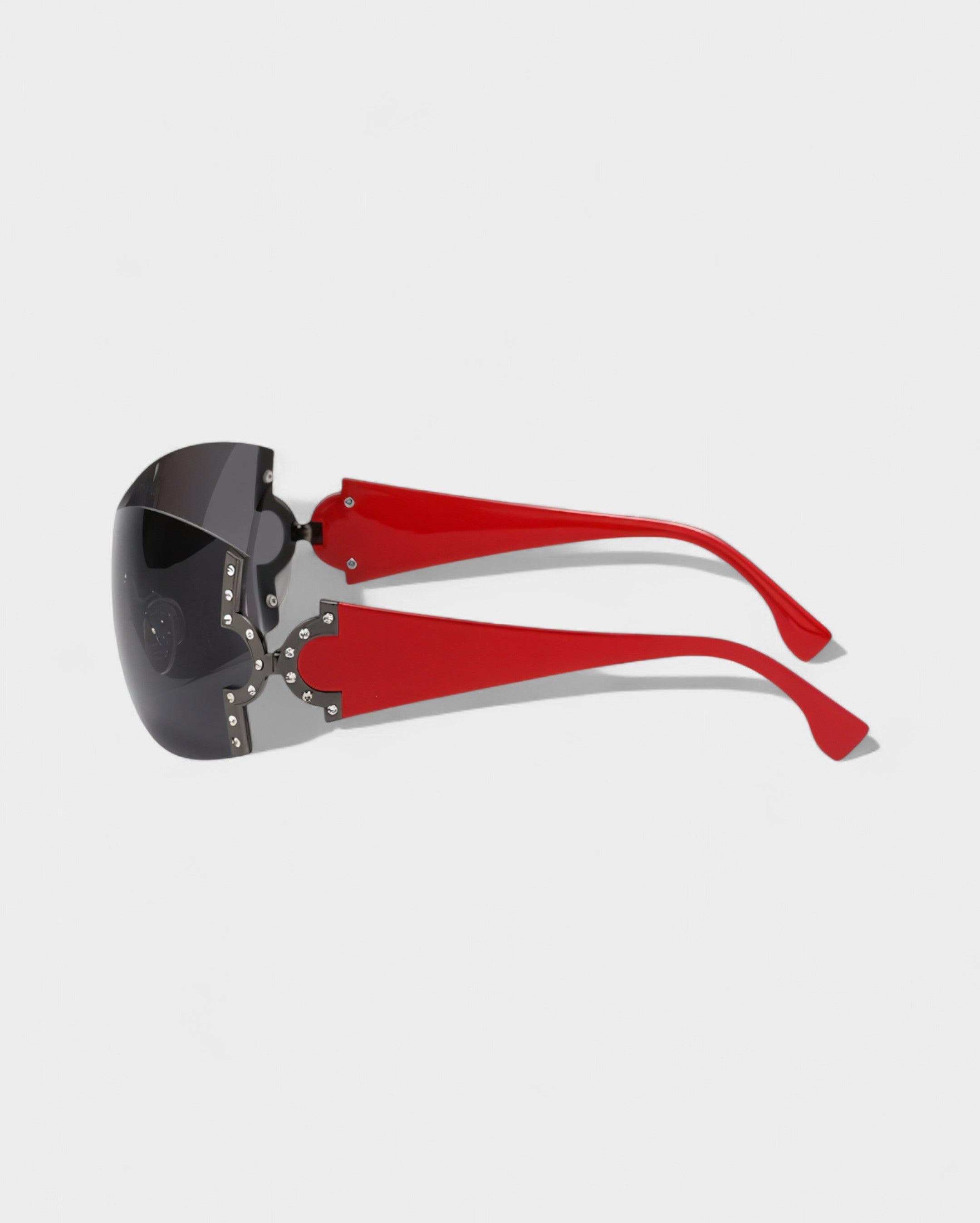 YORAYA Shield Rimless Oversized Sunglasses