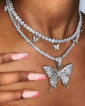 Butterfly Layered Chain Necklace