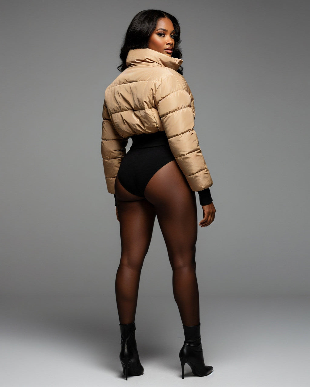 NILIAN Cropped Puffer Jacket