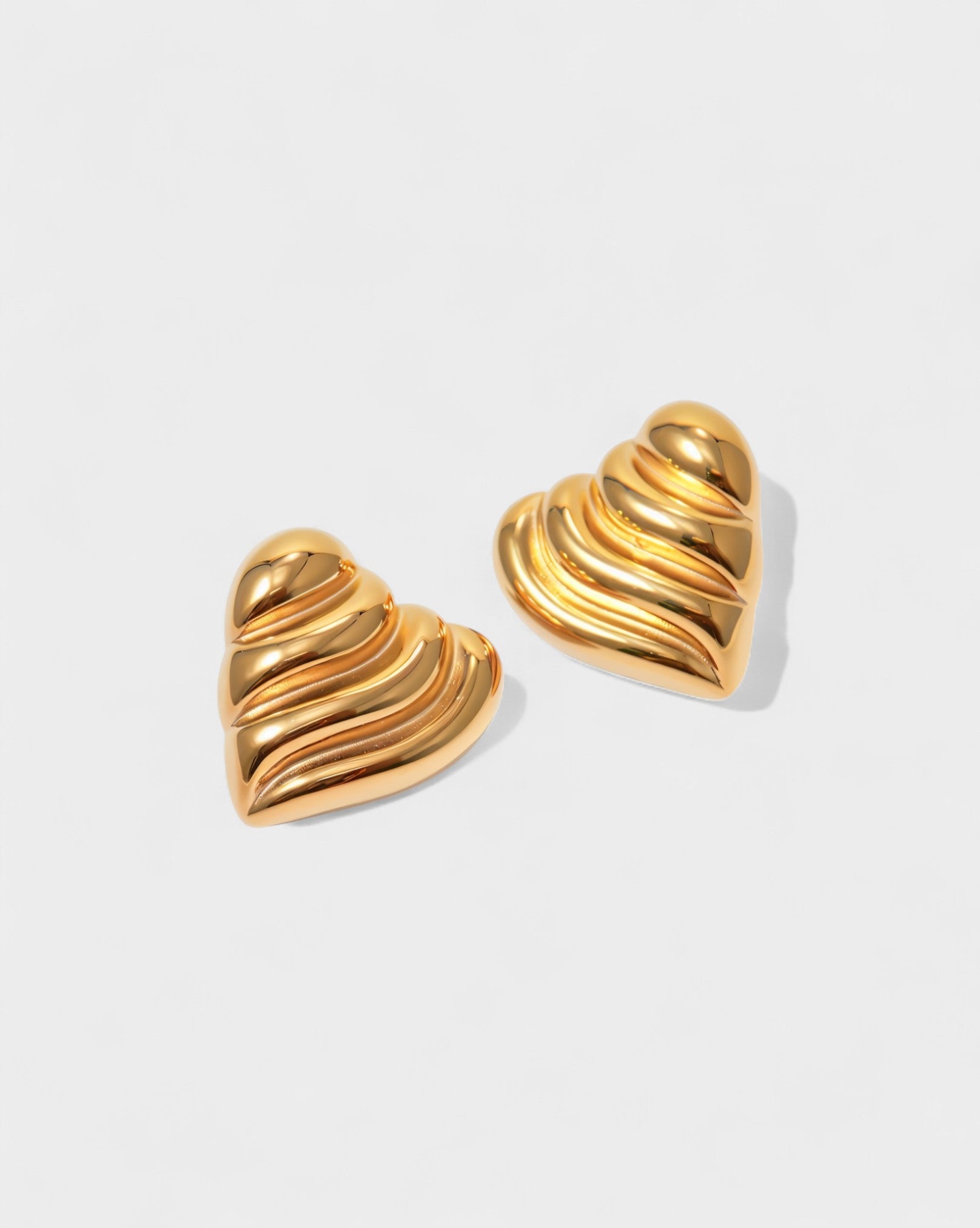 Ruffle Heart Earrings