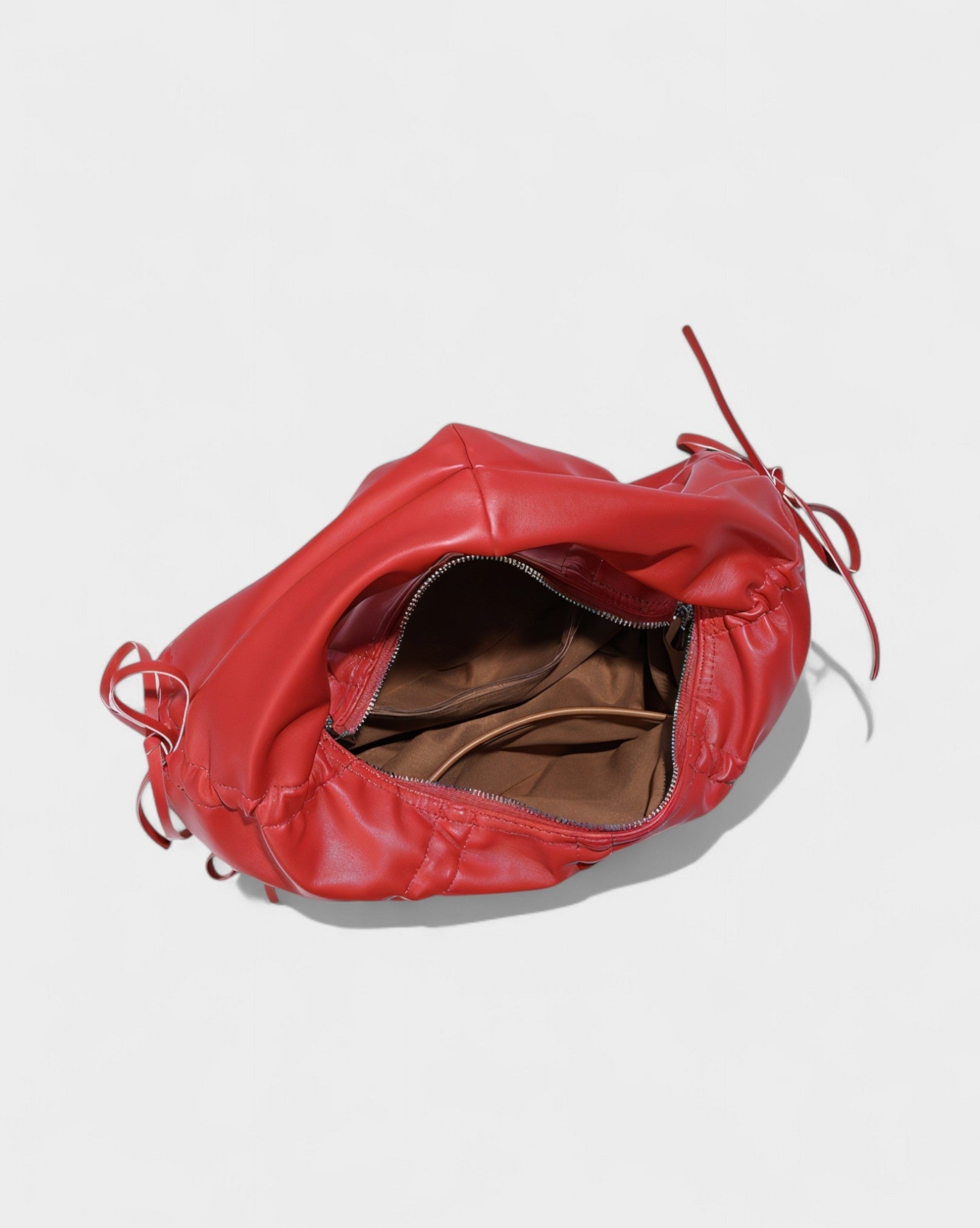 YONA Ruched Bow Shoulder Bag