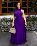 LORAINE Ruched Waist Maxi Dress