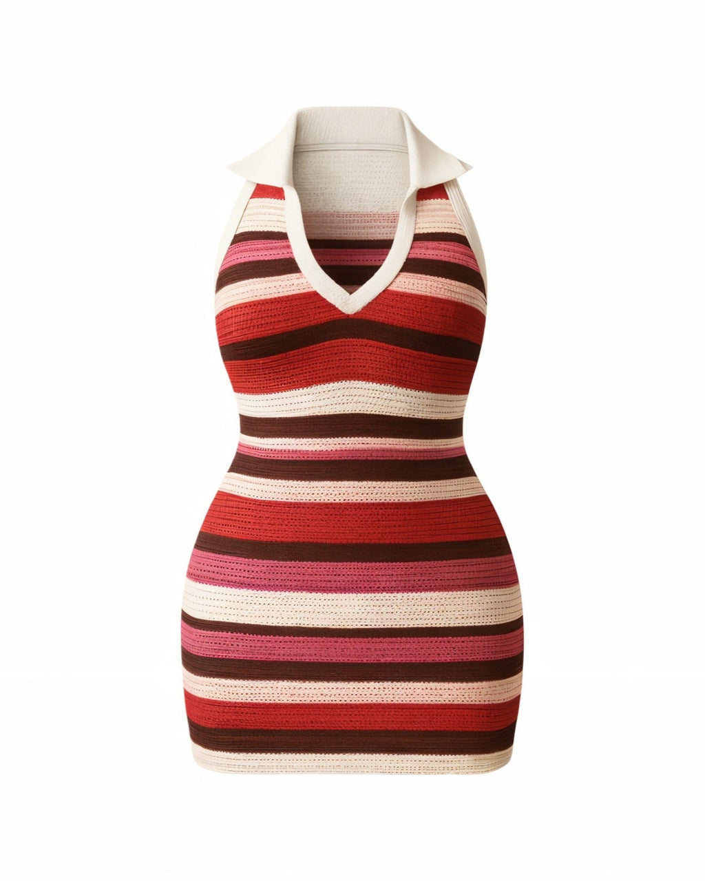 ROMANA Knit Crochet Halter Dress