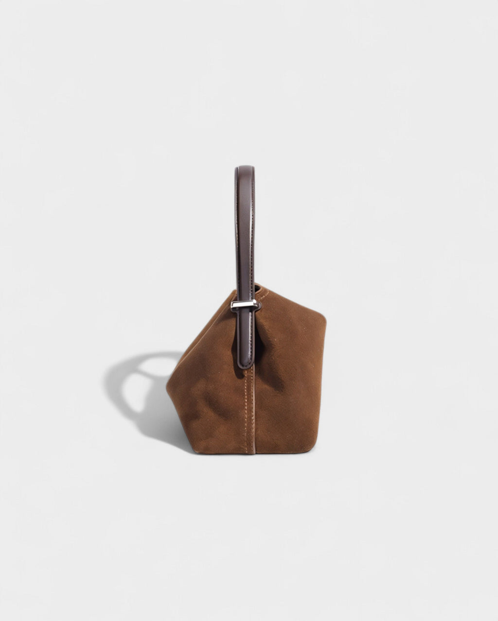 OLGA Structured Faux Suede Handle Bag