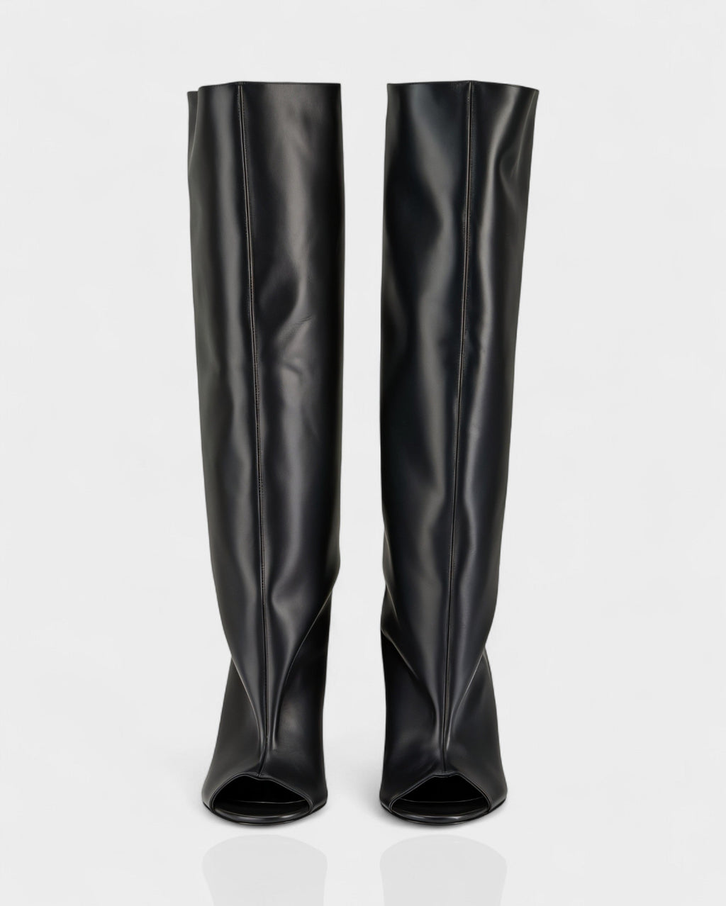 HELIRA Peep Toe Wedge Knee High Boots
