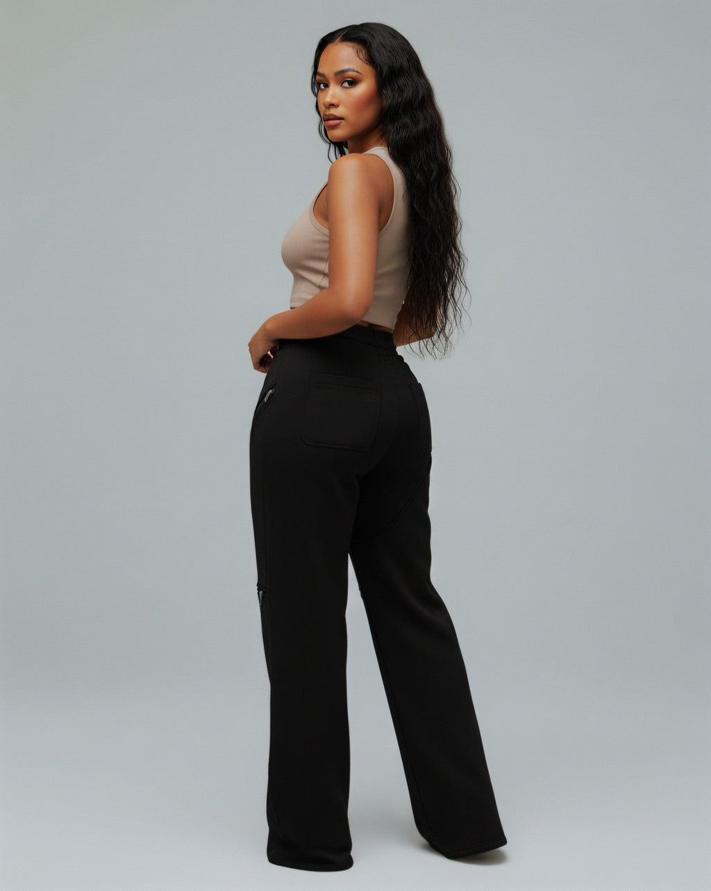TINAY High Waist Multi-zipper Loose Pants