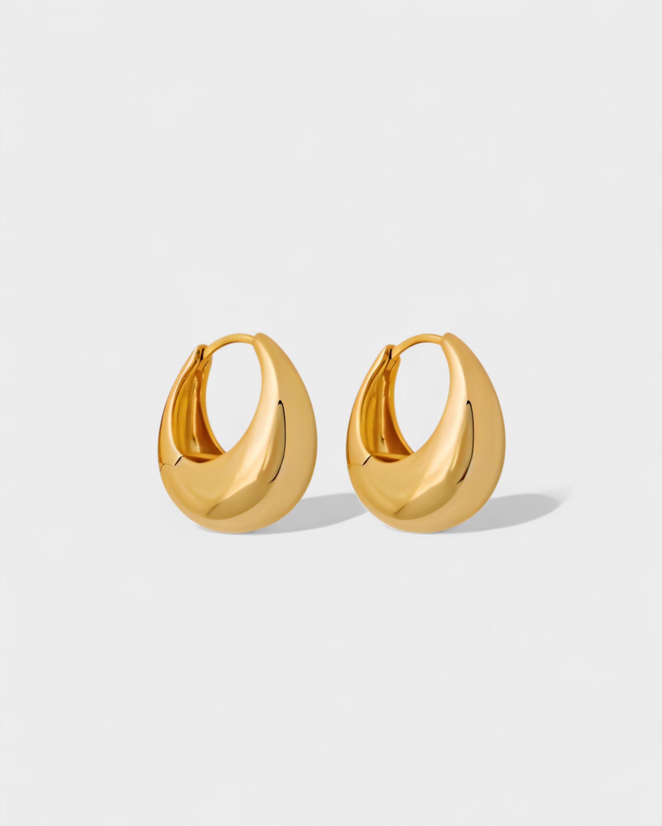 Sculpted Huggie Hoop Earrings