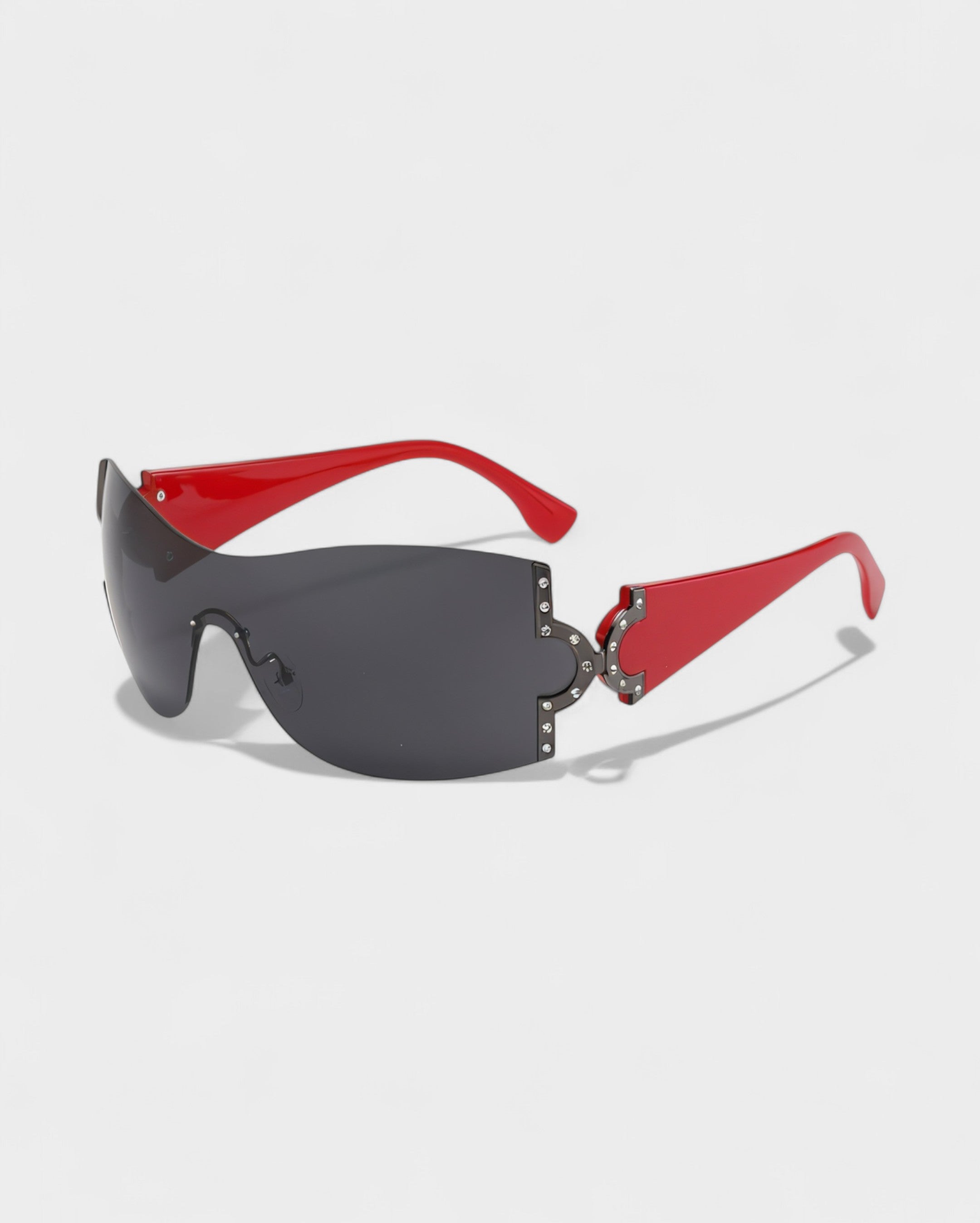 YORAYA Shield Rimless Oversized Sunglasses