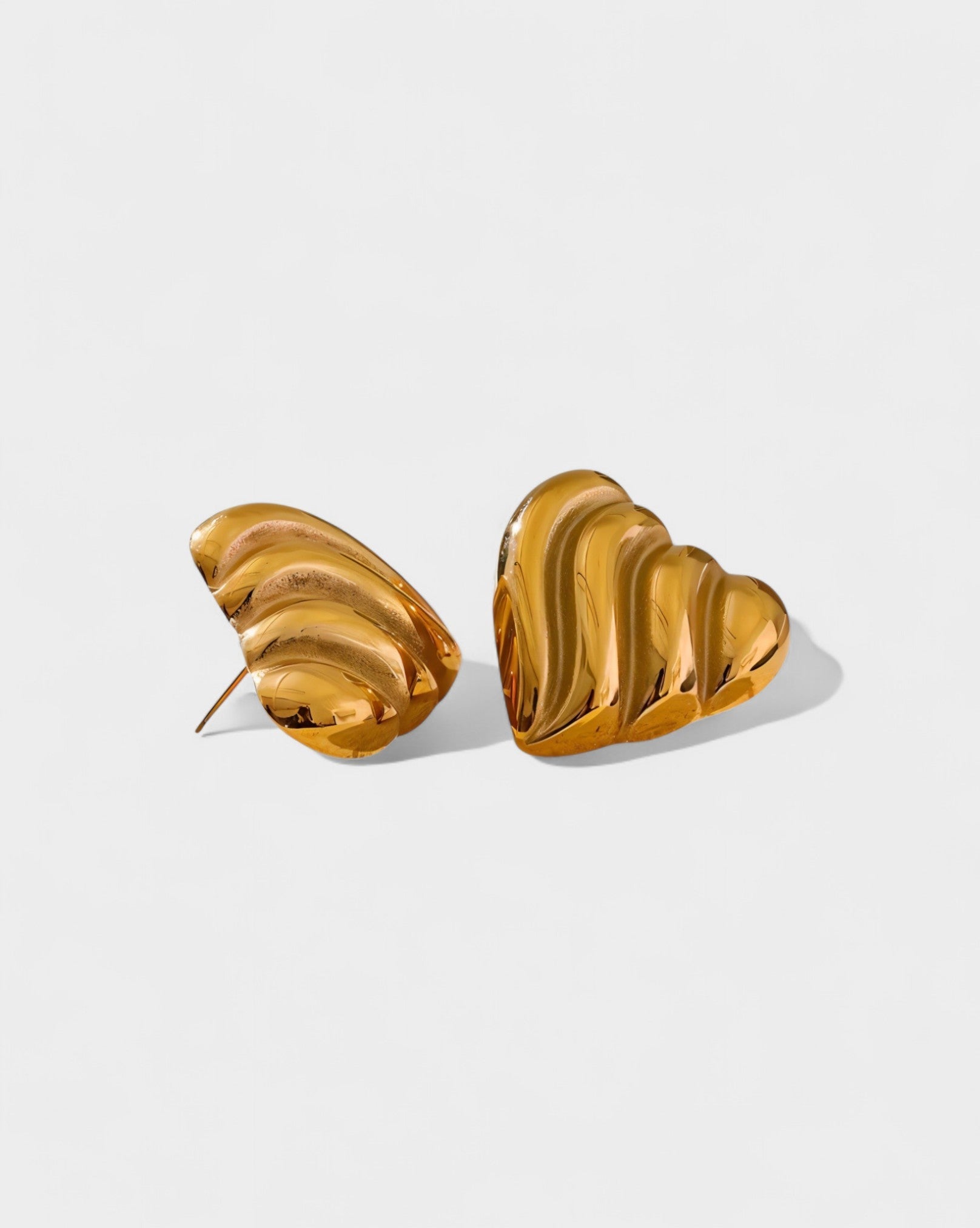 Ruffle Heart Earrings