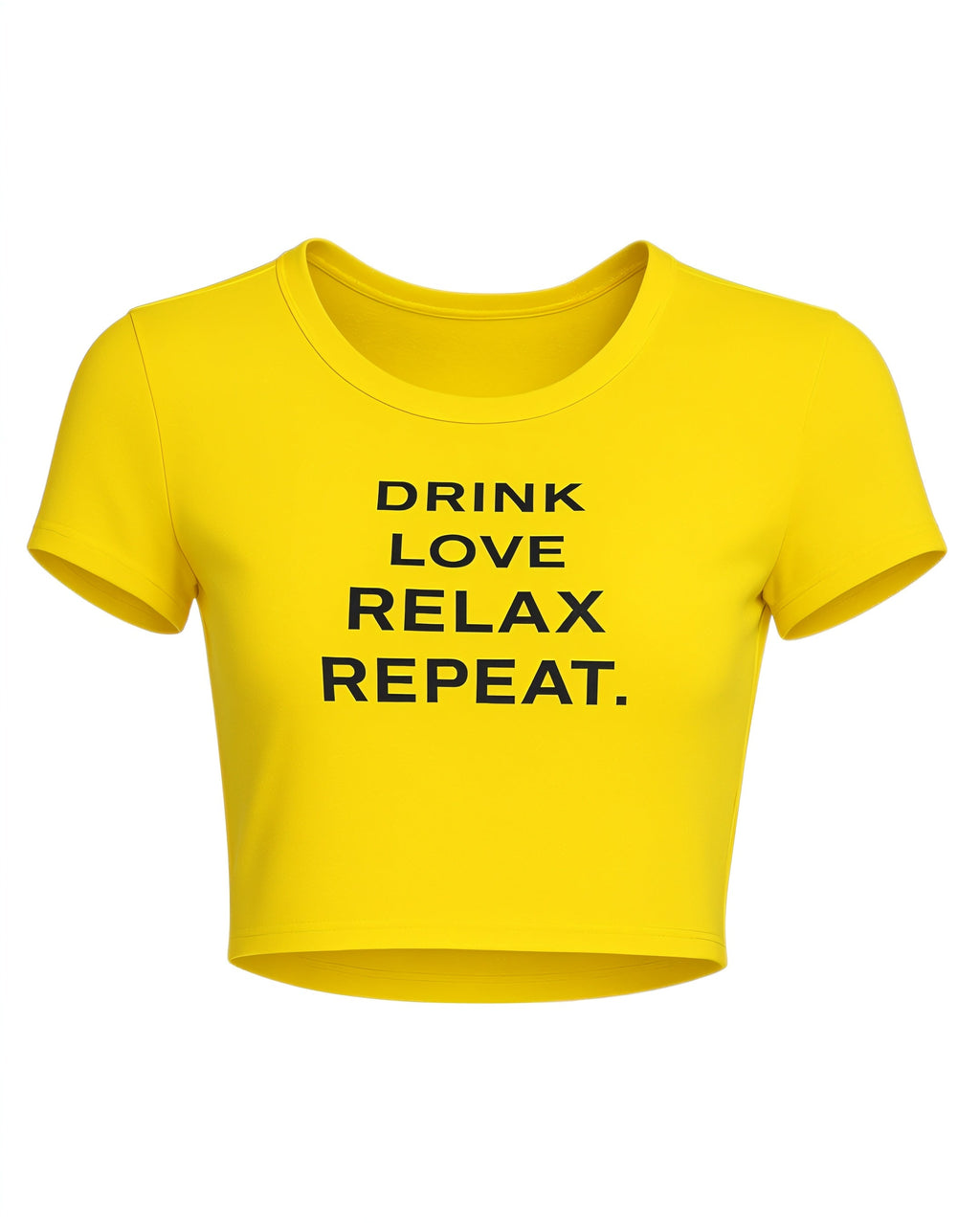 VERONICA Graphic Slogan Crop Top