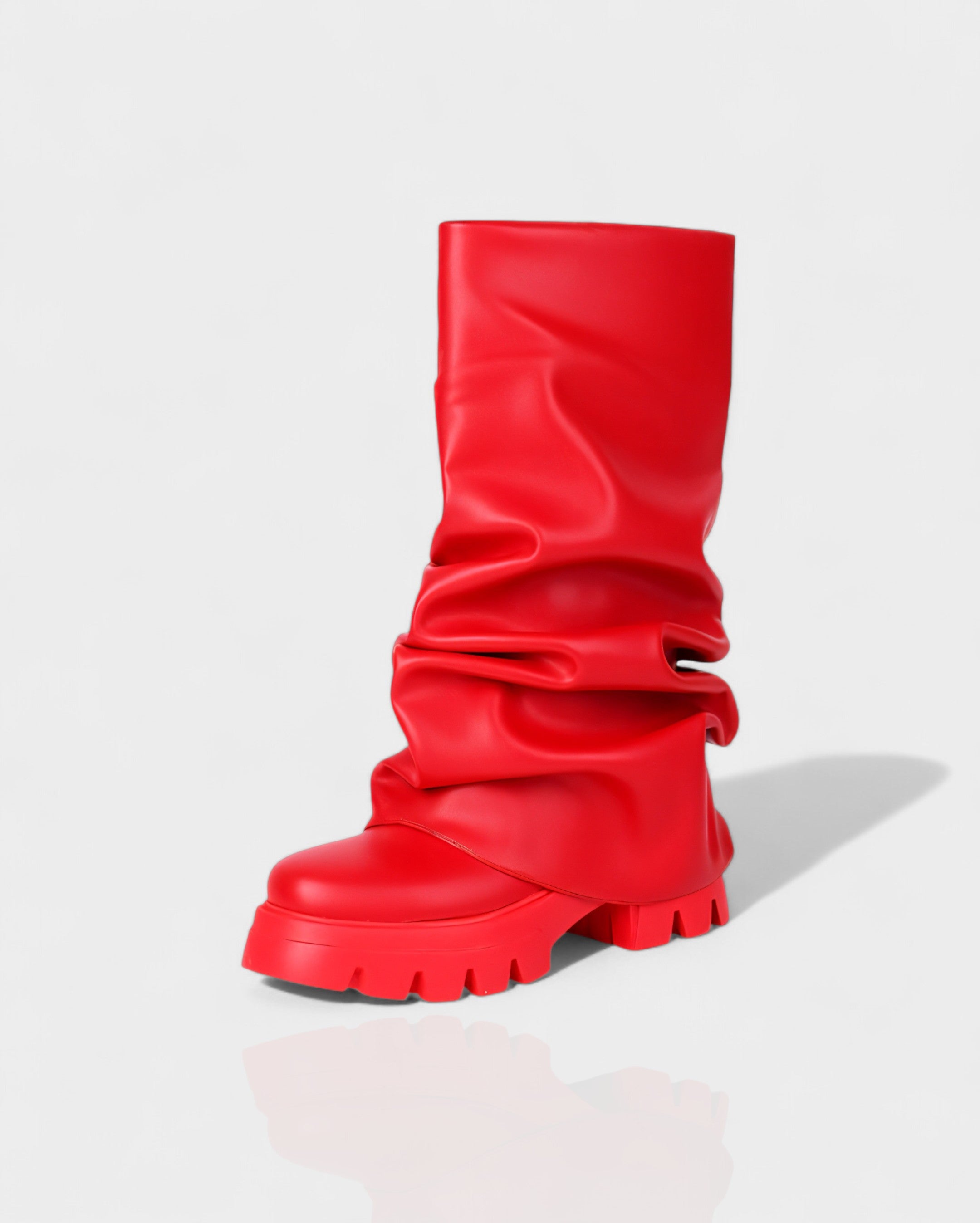 CRISTINA Slouchy Platform Mid-Calf Boots