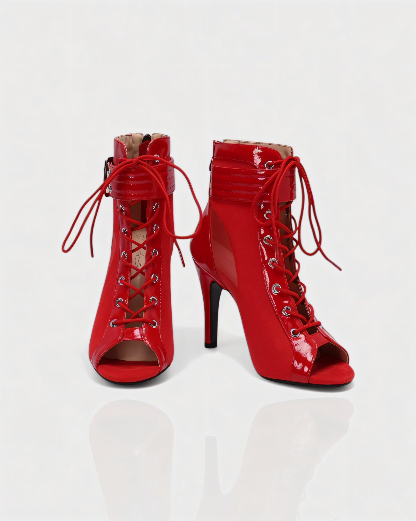ELINDA Short Lace-up Stiletto Boots