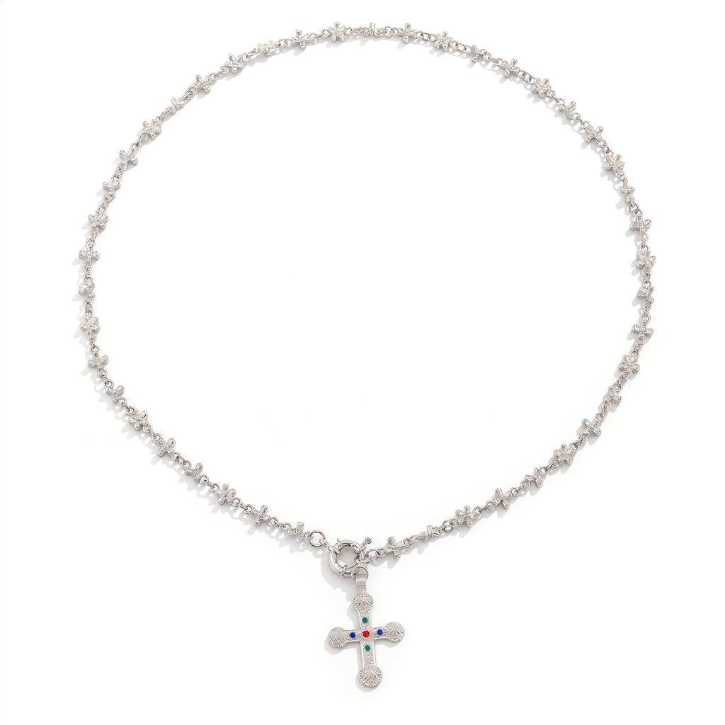 Cross Link Chain Necklace