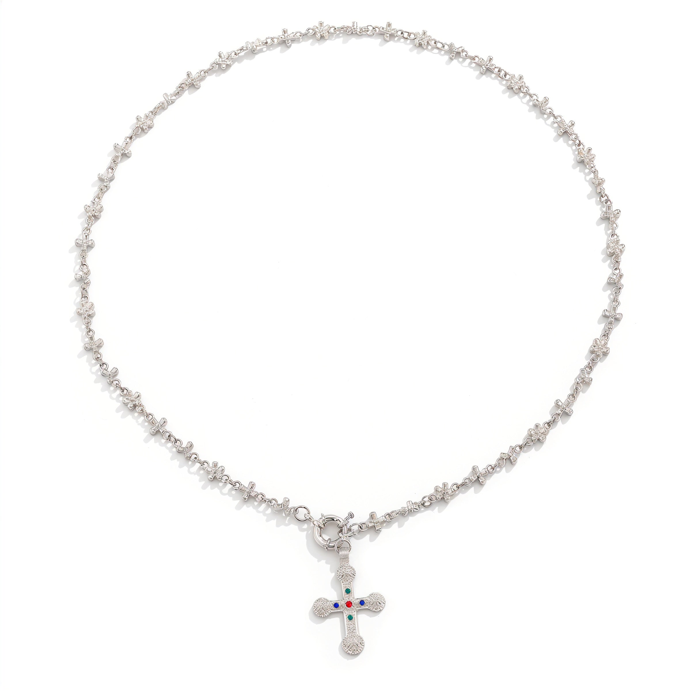 Cross Link Chain Necklace