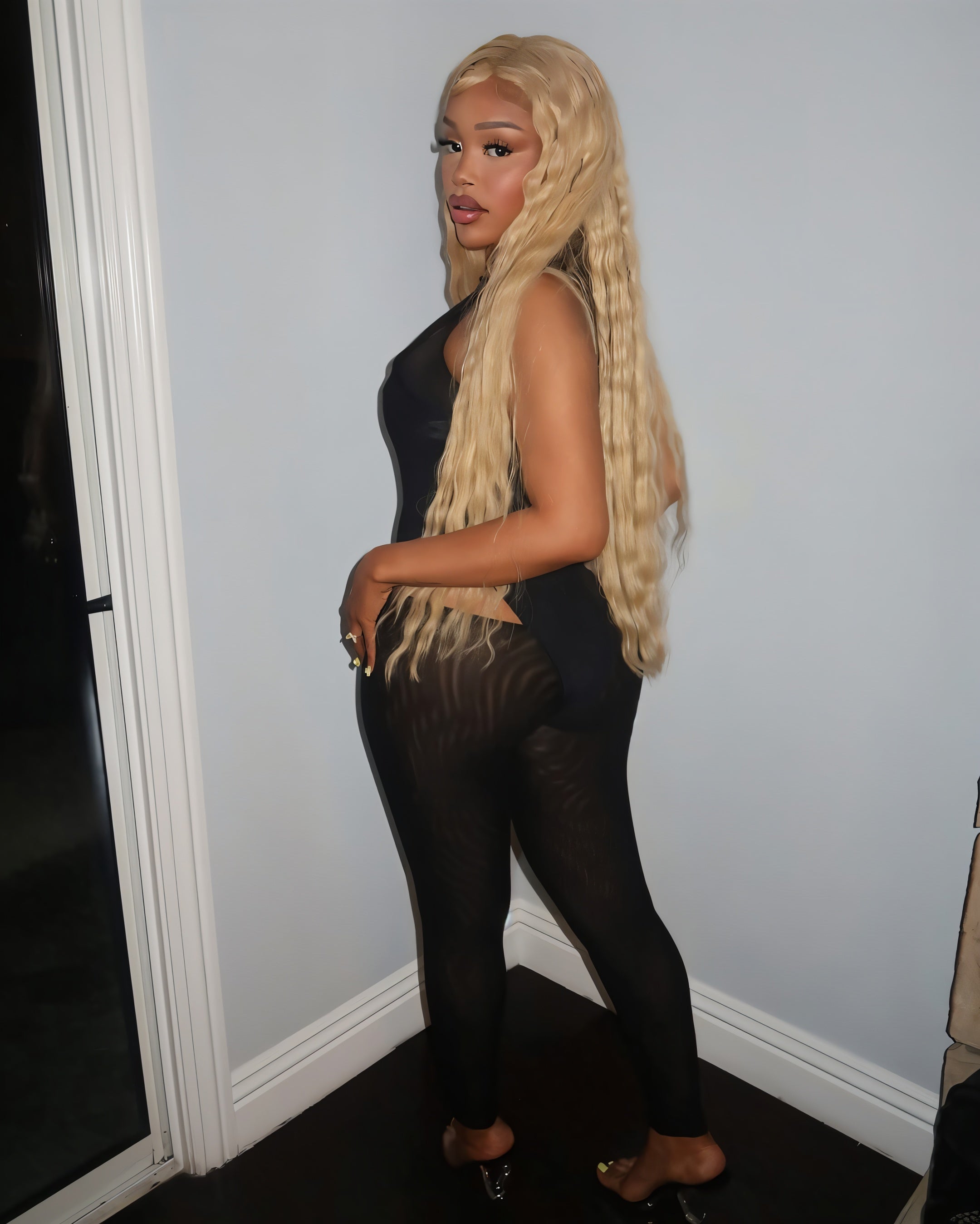 KIMBER Bodysuit & Mesh Leggings Set
