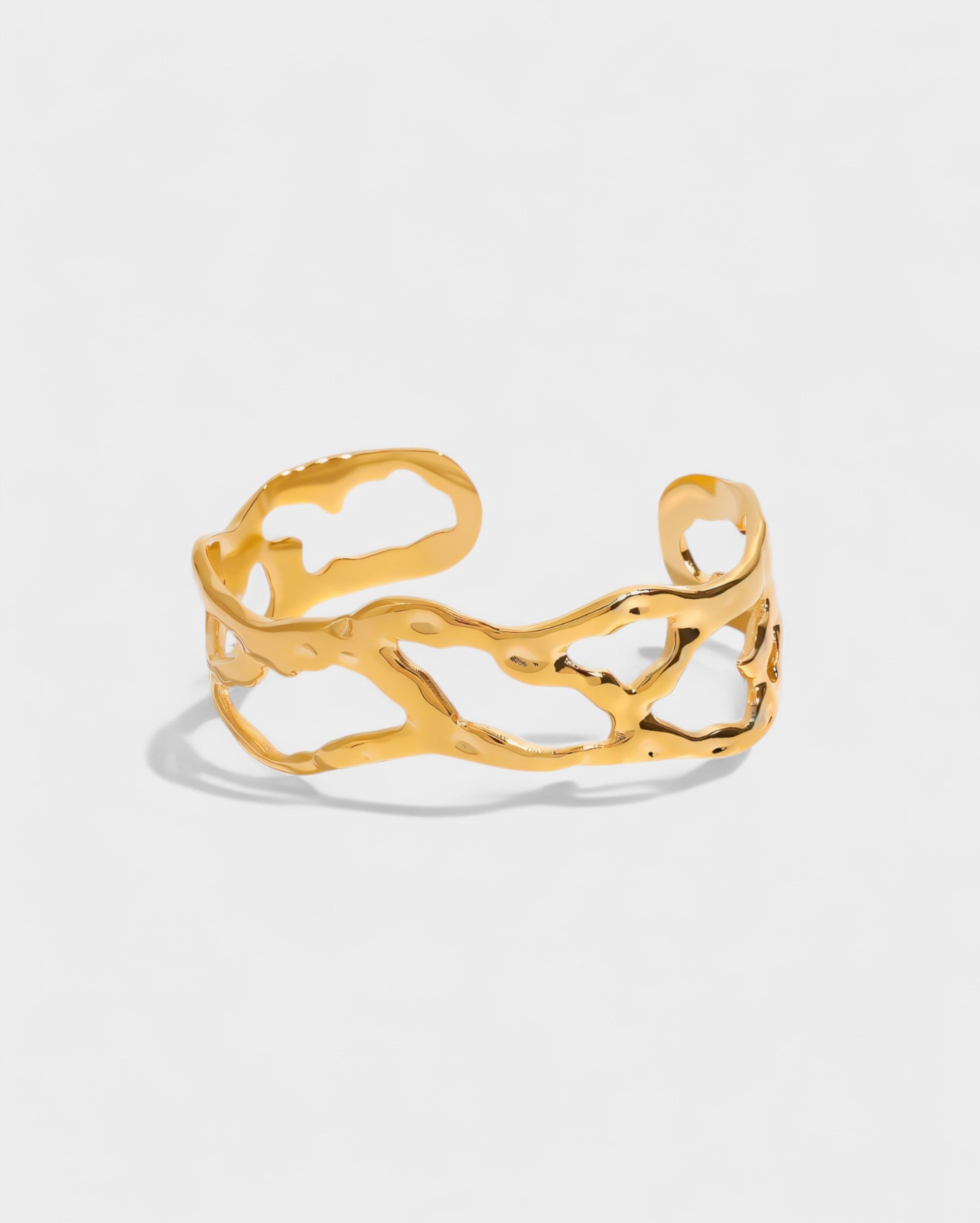 Sculpted Gold Cuff Bracelet