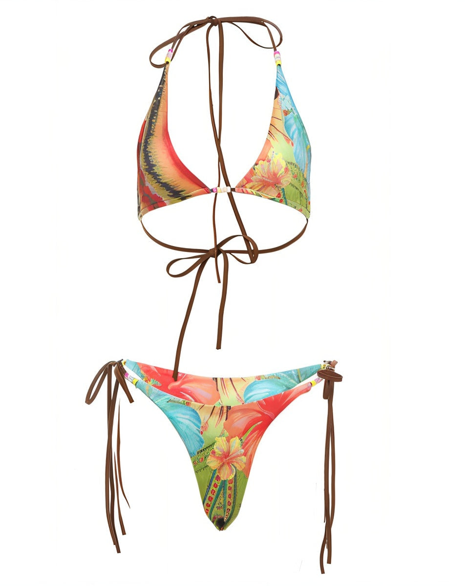 ISABELLA Tropical Print Bikini Set