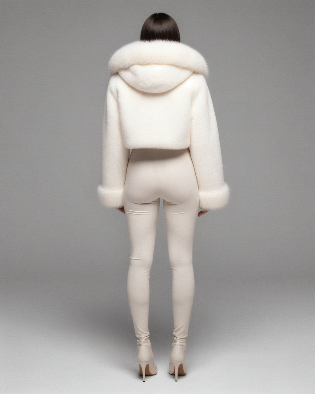 EZRA Plush Oversized Faux Fur Hooded Jacket