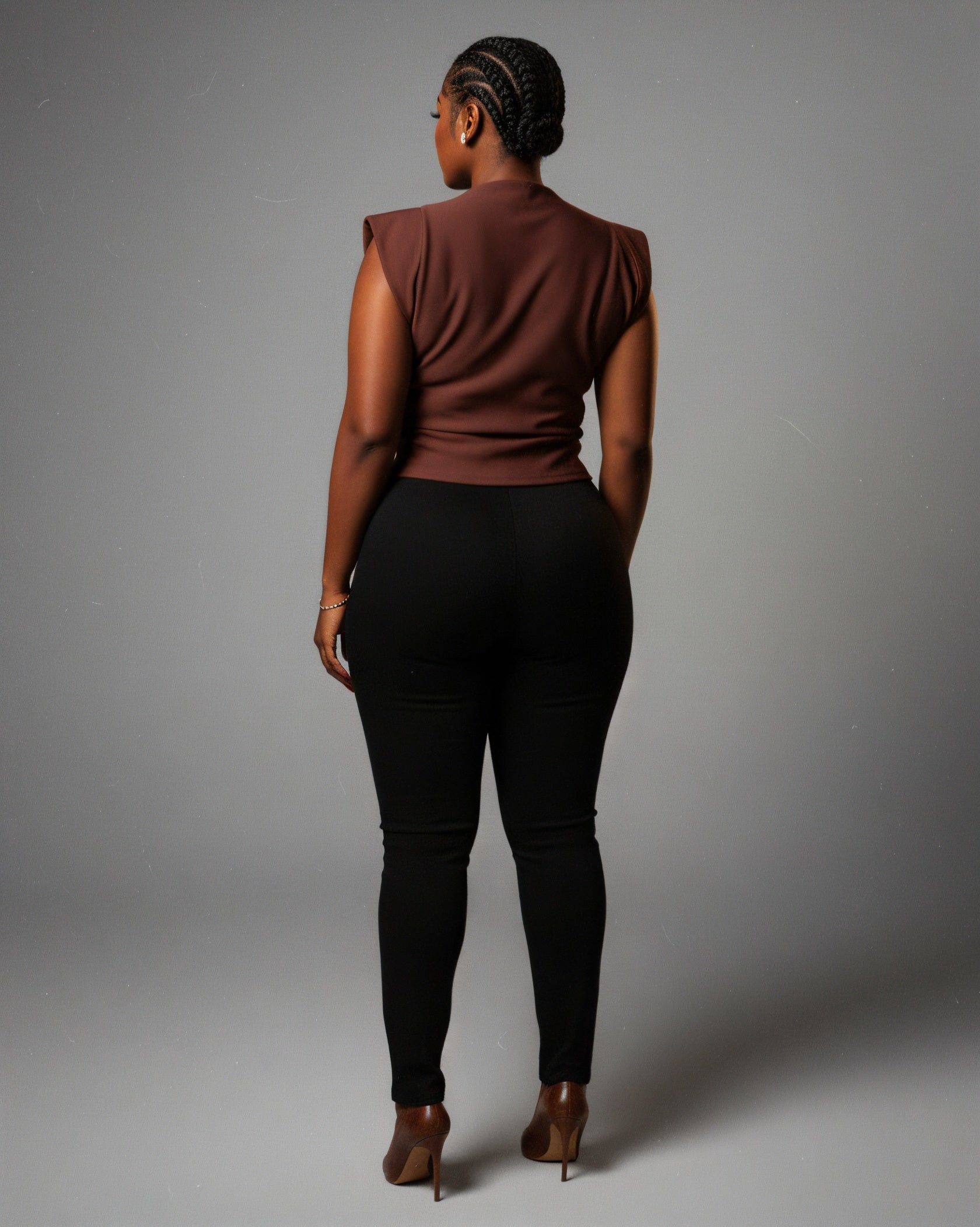 ALARMA Sculpted Asymmetric Draped Top
