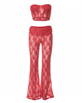 FENELLA Bandeau Corset & Lace Pants Set