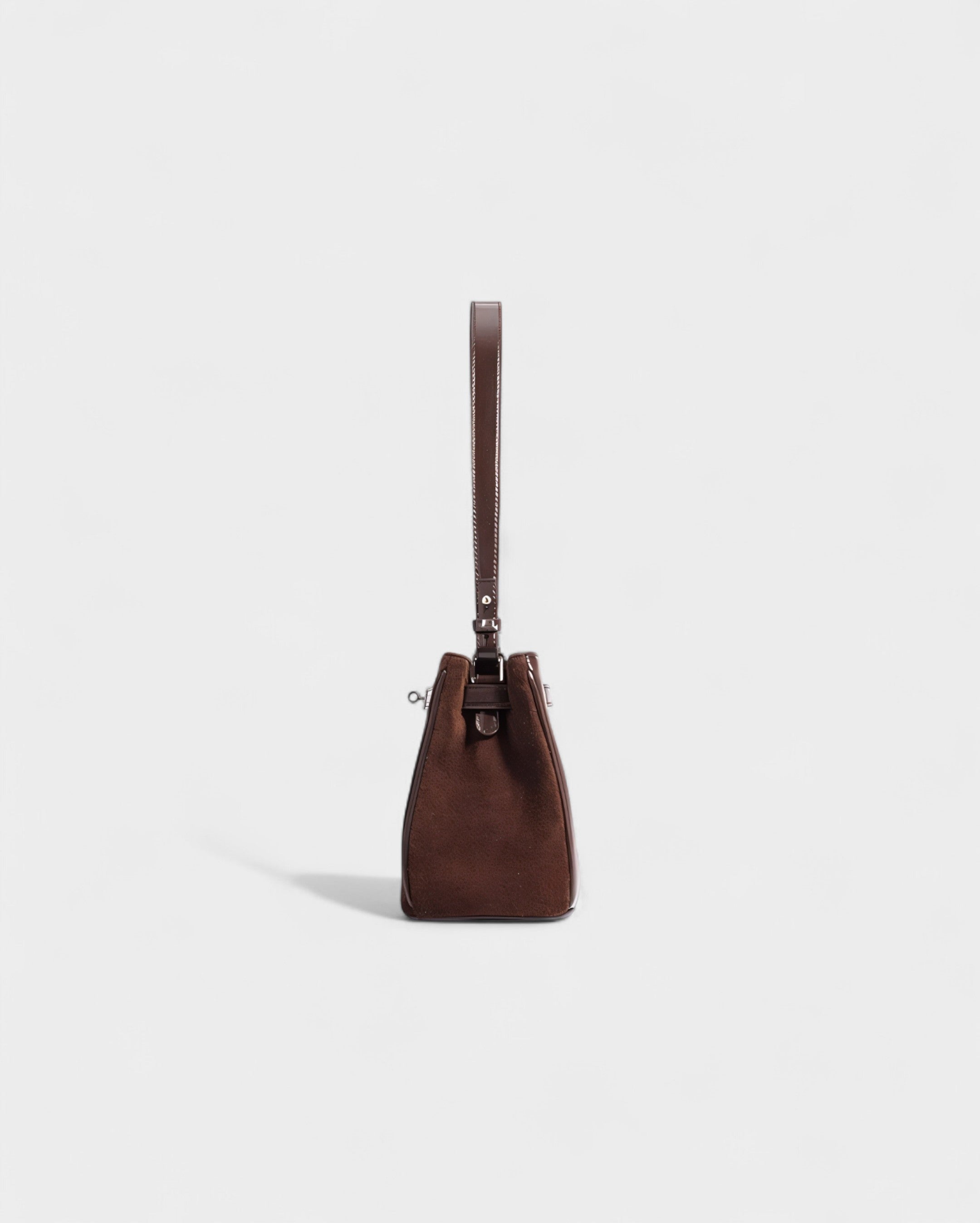 NINYA Faux Suede & Leather Handbag