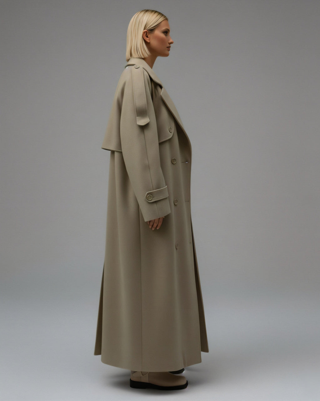 AIDA Oversized Drop-Shoulder Wool Coat